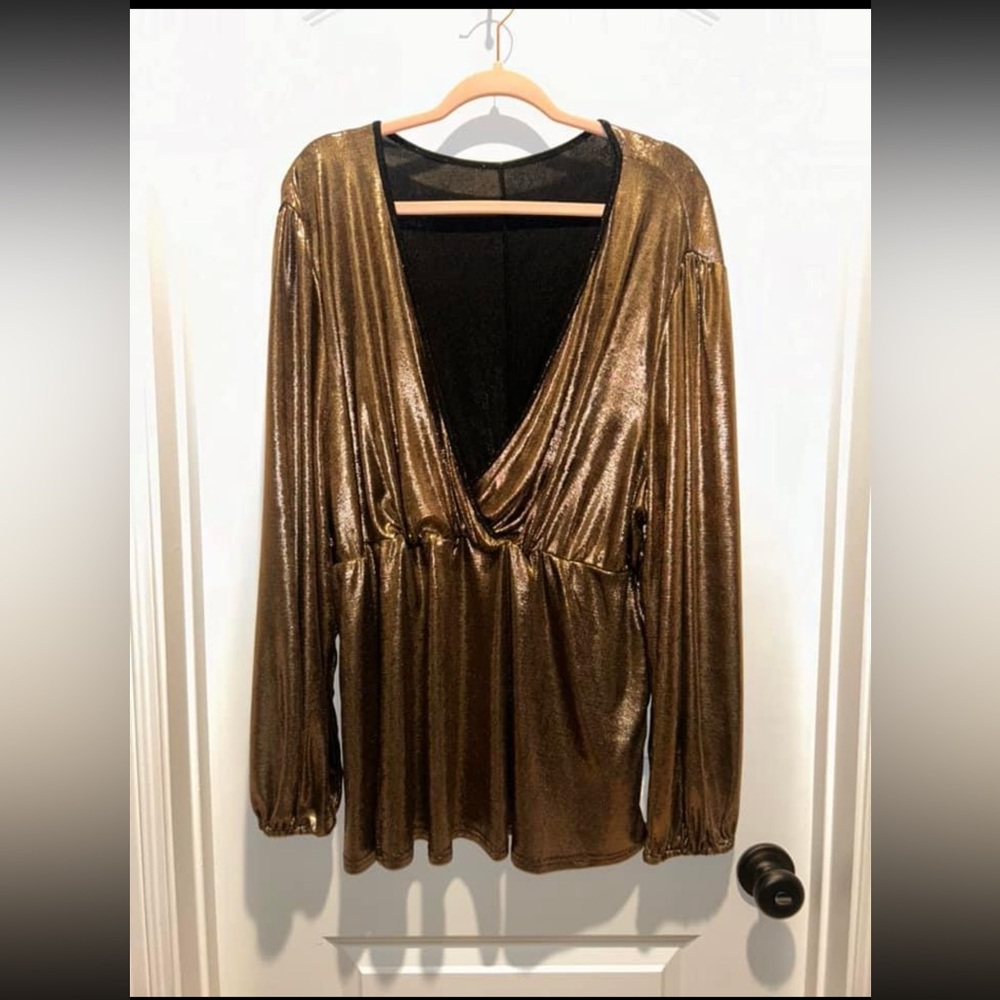 Gold v neck